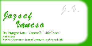 jozsef vancso business card